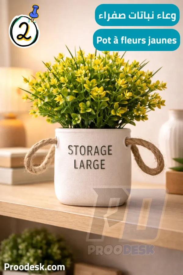 Pot à fleurs jaunes / وعاء نباتات صفراء